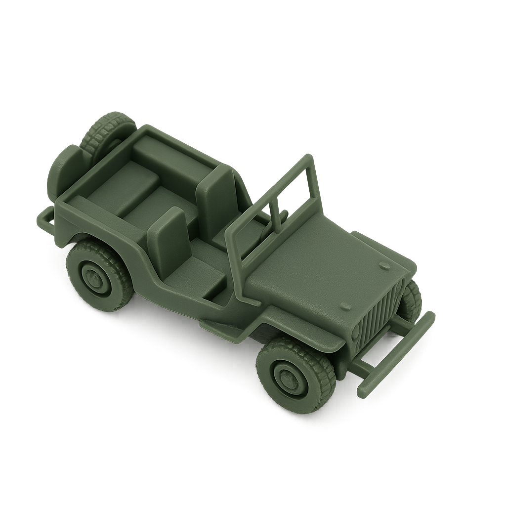 Askeri Jeep Model Kit Card - 3D Baskı Eğitici Oyuncak