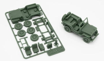 Askeri Jeep Model Kit Card - 3D Baskı Eğitici Oyuncak