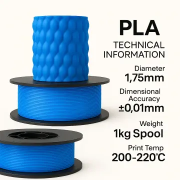 Filetto Mavi PLA Plus Filament 1.75 mm 1kg