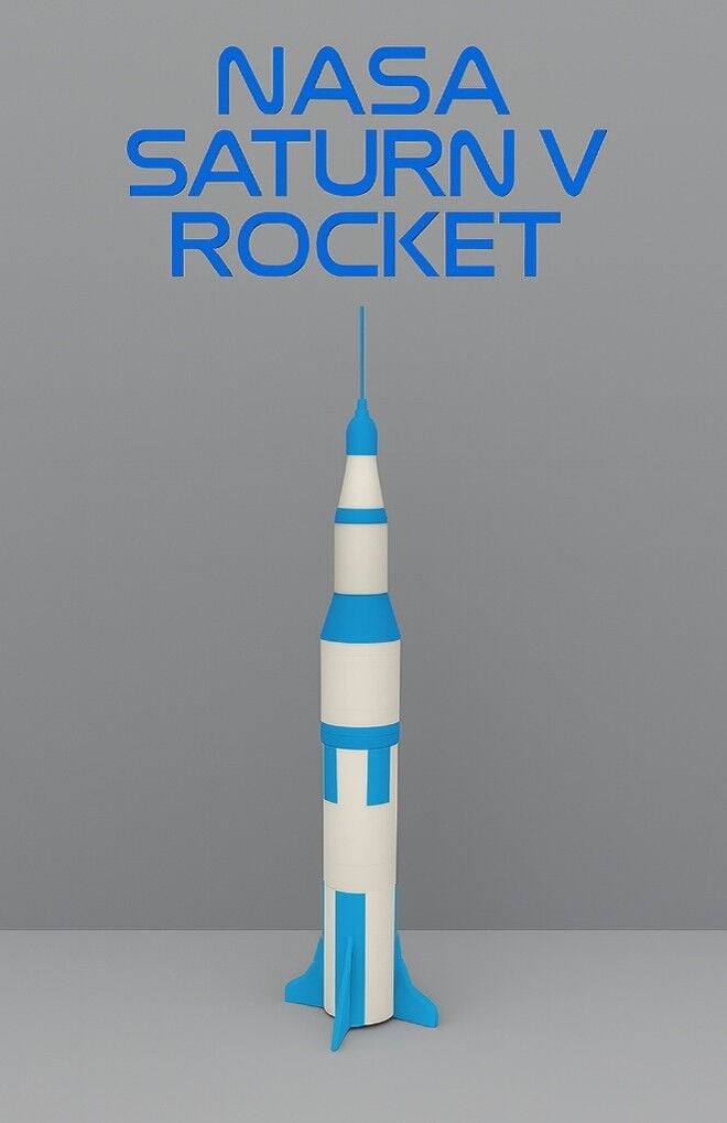 Saturn V Model Kit Card - Eğitici Oyuncak