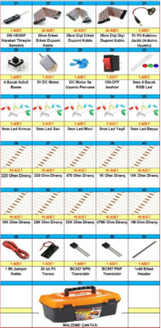 Arduino Uno R3 (ch340g) Başlangıç Ve Kodlama Eğitim Seti 51 Parça 220 Adet