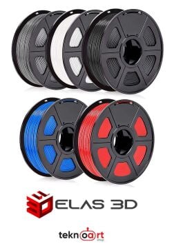 Elas 5'li Paket PLA PRO Filament 1.75mm. 1kg