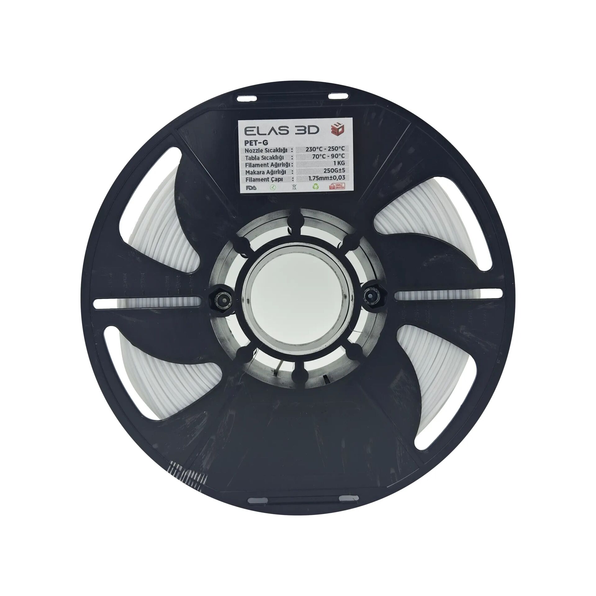 Elas Beyaz PET-G Filament 1.75mm. 1kg