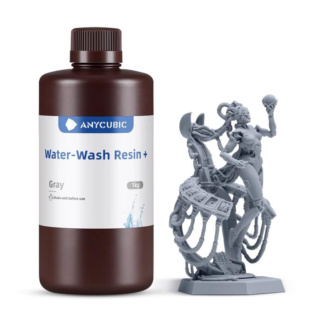 Anycubic Water Washable (Suda Yıkanabilir) UV Reçine 1Kg Gri