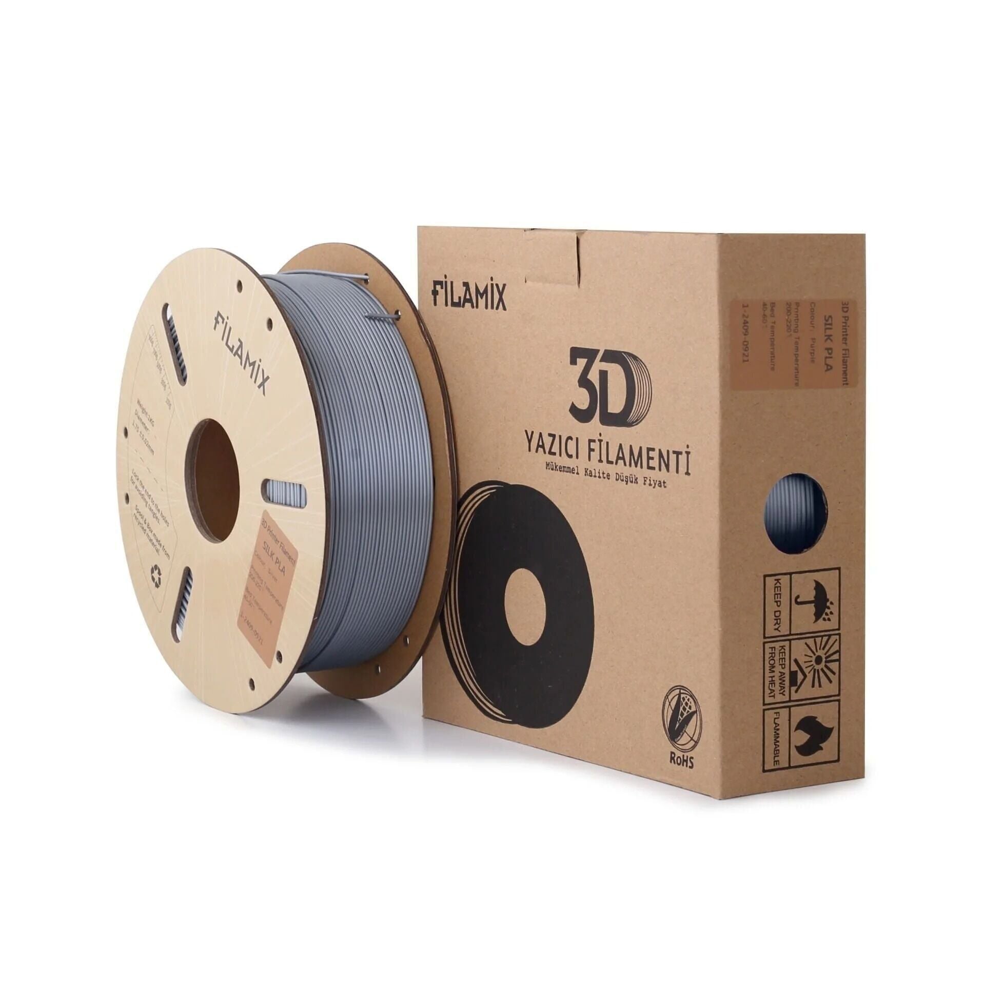 Filamix Gümüş HS PLA Filament 1.75 mm 1 kg.