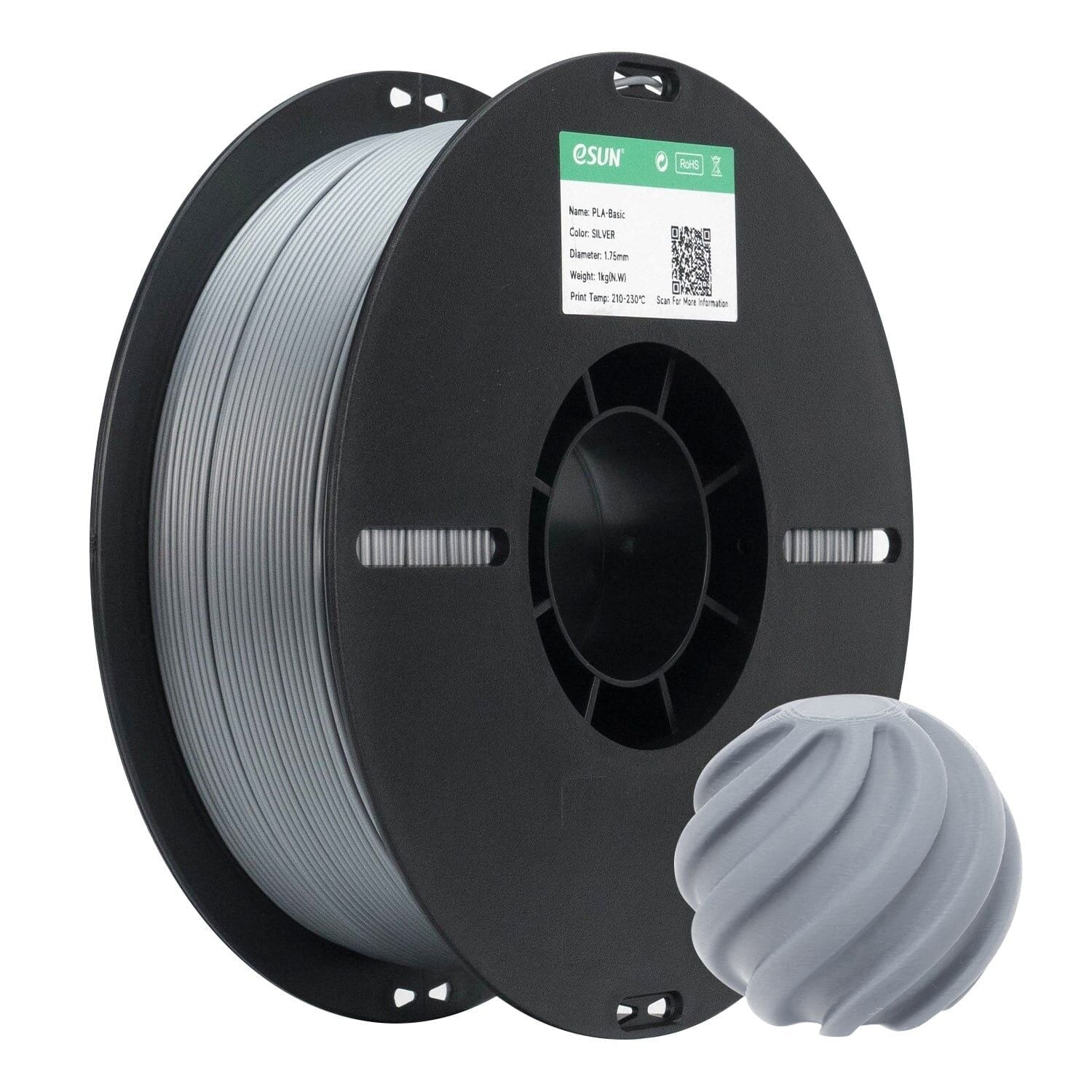 Esun Gümüş Pla Basic Filament 1.75mm. 1kg.