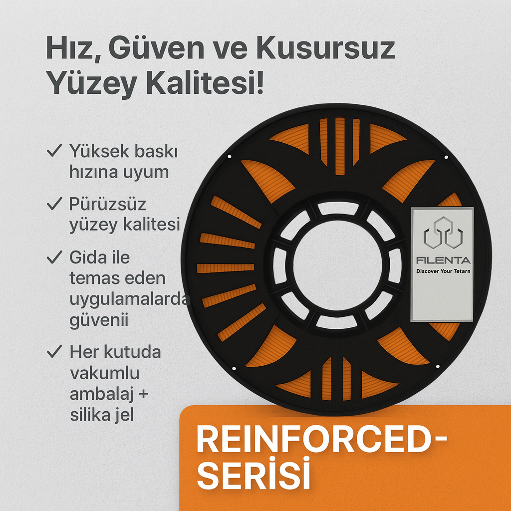 Filenta Trafik Turuncu Pla Reinforced Filament 1.75mm 1Kg