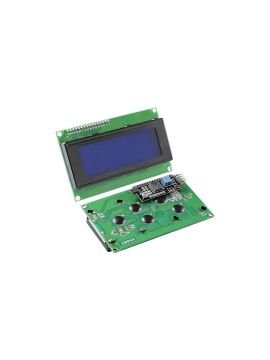 2004A 20x4 LCD Ekran - I2C Lehimli  Mavi Display
