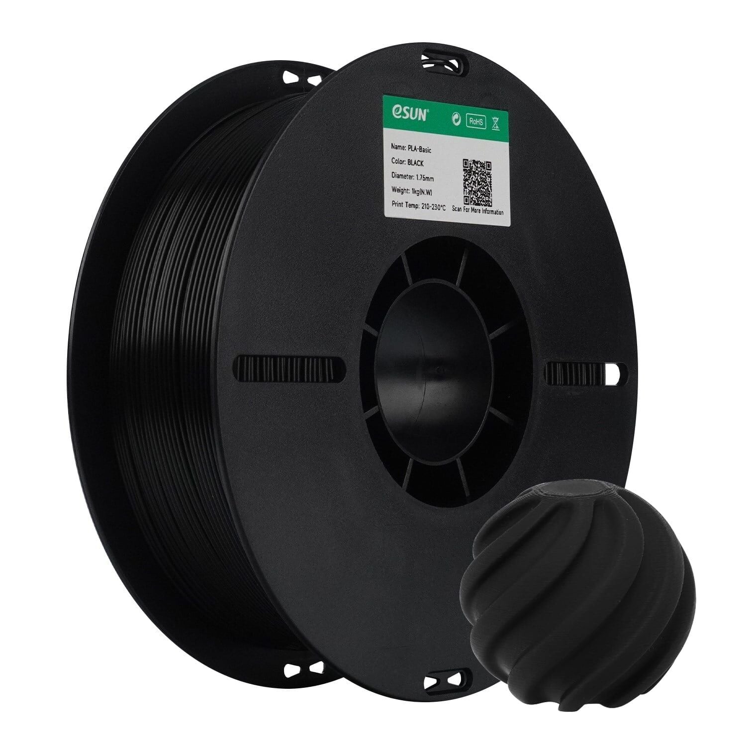 Esun Siyah PLA Basic  Filament 1.75mm 1kg