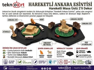 Hareketli Ankara Esintisi: Hareketli Masa Üstü 2'li Dekor