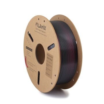 Filamix Kırmızı-Siyah Silk Magic Pla Filament 1.75mm. 1Kg