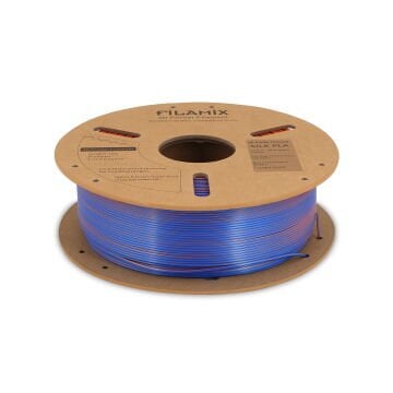 Filamix Mavi-Yeşil-Turuncu Silk Mystic Pla Filament 1.75mm. 1Kg