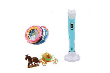 3D Pen Baskı Kalemi - Full Set - Mavi