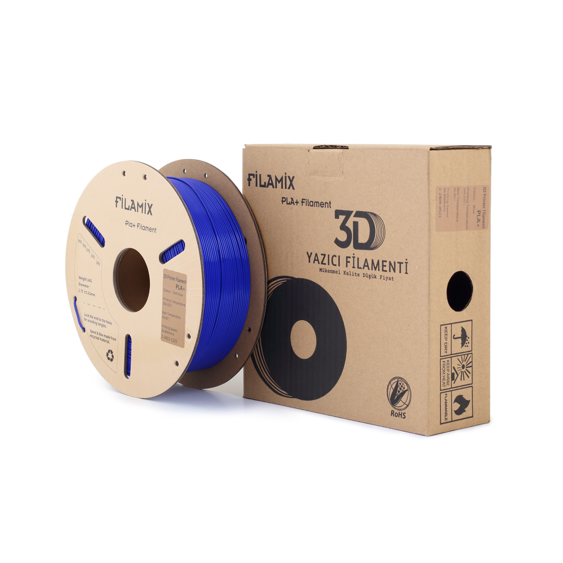 Filamix Koyu Mavi PLA Filament 1.75 mm 1000 Gr.