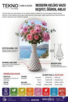 İskandinav Tarzı Konik Plastik Vazo 18 cm.