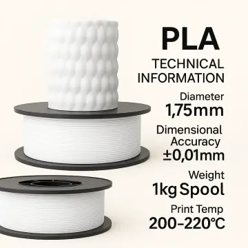 Filetto Beyaz PLA Plus Filament 1.75 mm 1kg