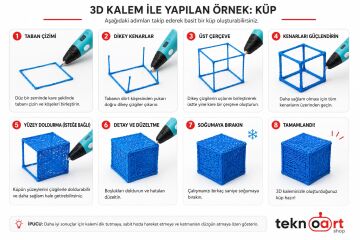 Vakumlu Pla Filament 10 Renk 5 Metre Toplam 50m. Karışık Renkler