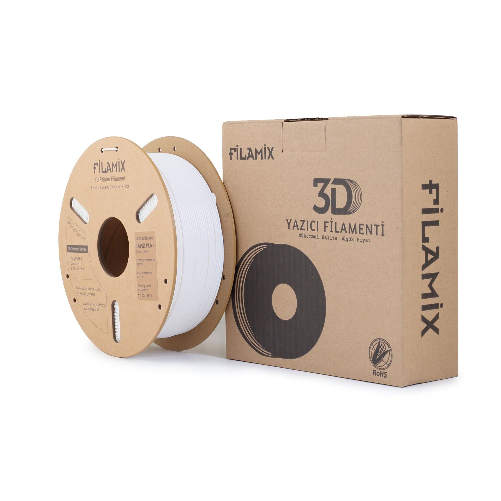 Filamix Beyaz Hyper Speed PLA+ Filament 1.75 mm 1000 Gr.