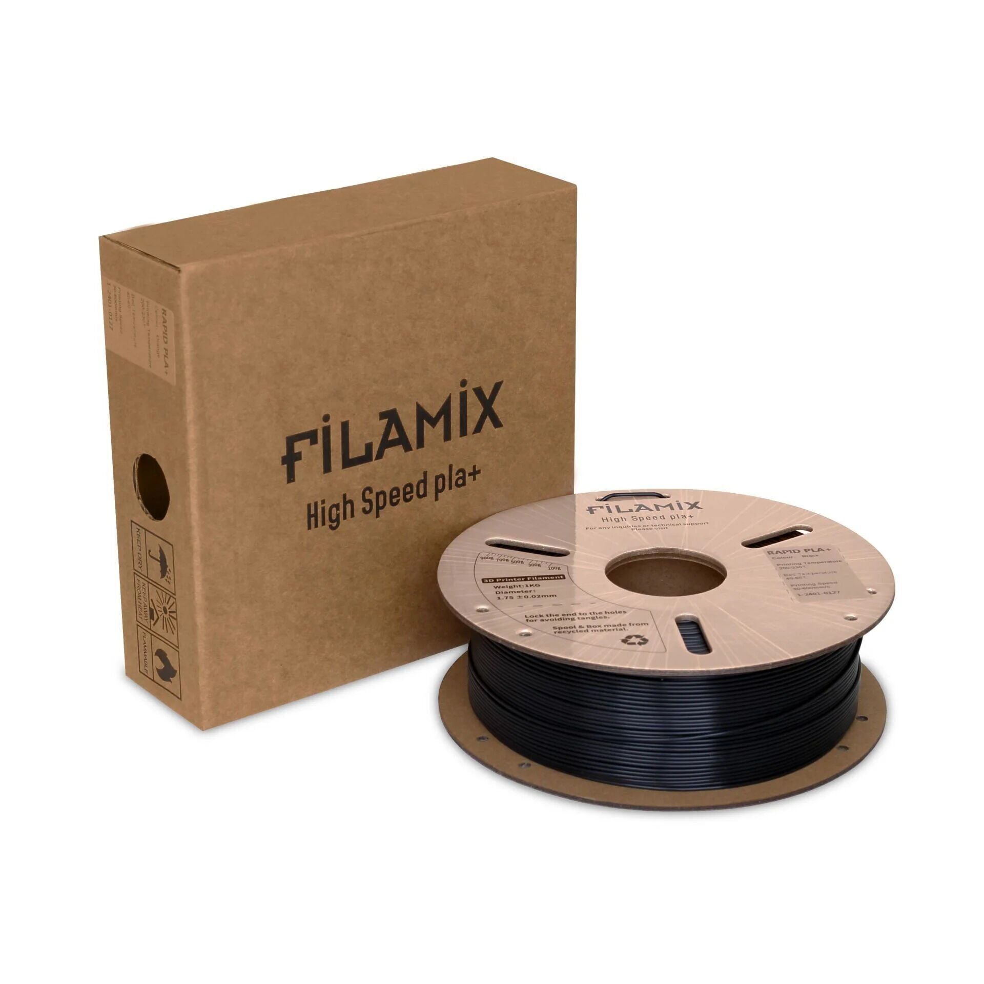 Filamix Siyah Hyper Speed PLA+ Filament 1.75 mm 1000 Gr.