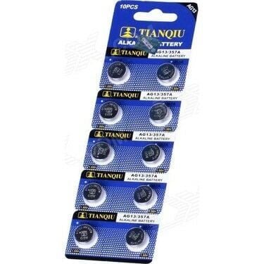 TIANQIU AG13 ALKALİN AG13/357 LR44 DÜĞME PİL (10LU PAKET)