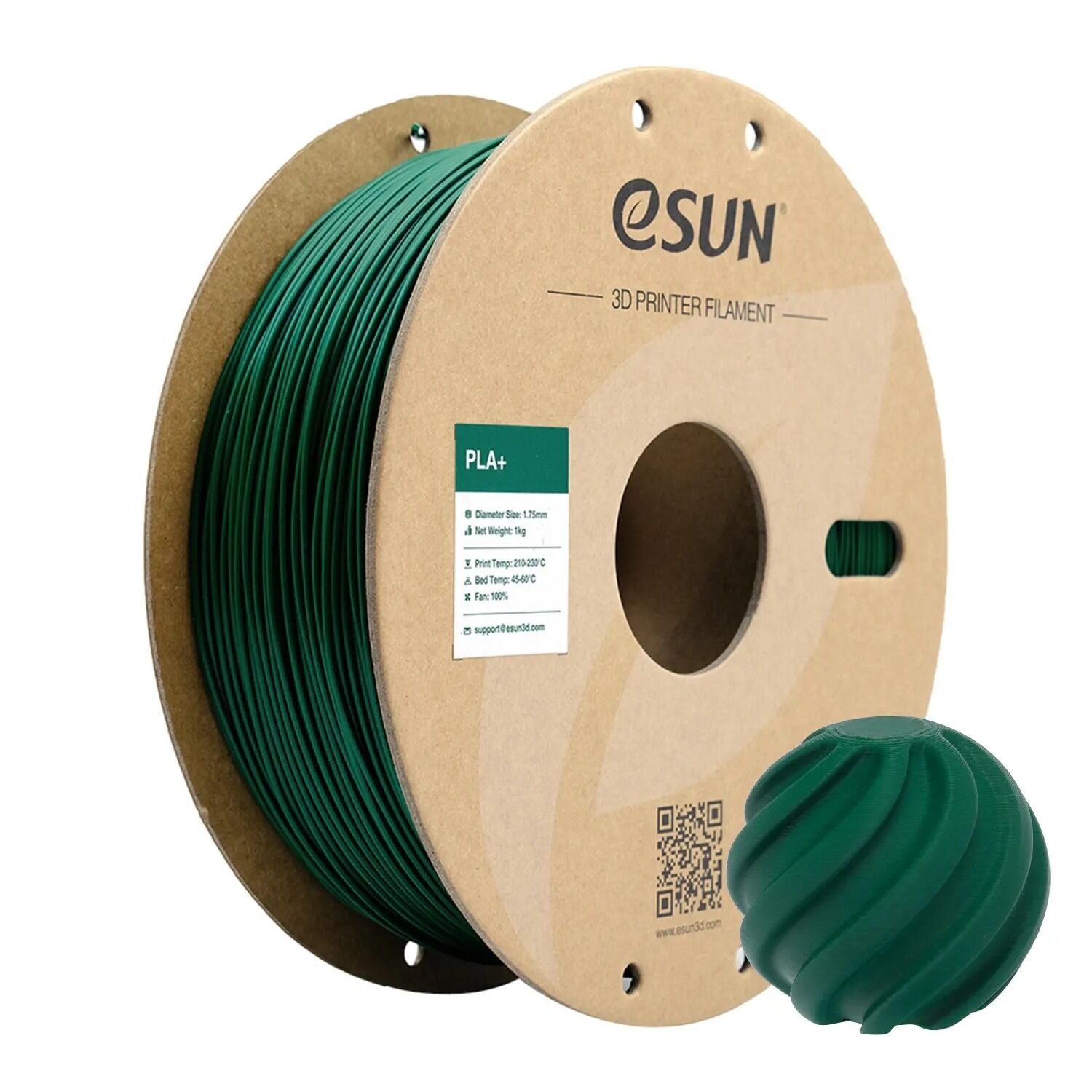 Esun Çam Yeşili PLA+ Filament 1.75mm 1kg