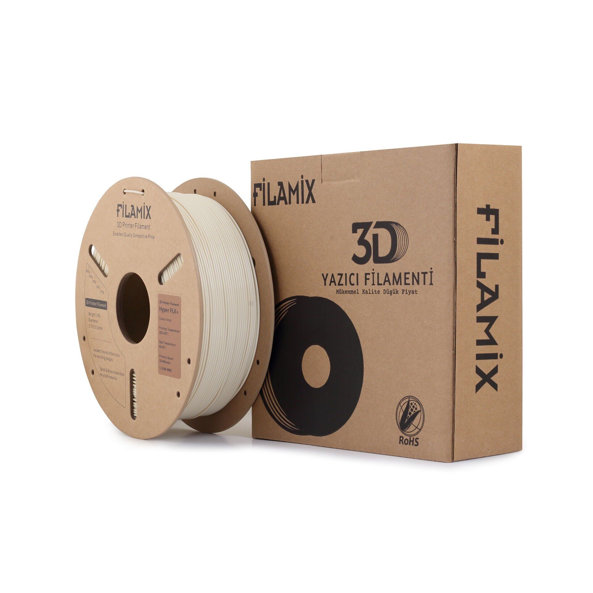 Filamix Fildişi Hyper Speed PLA+ Filament 1.75 mm 1000 Gr.