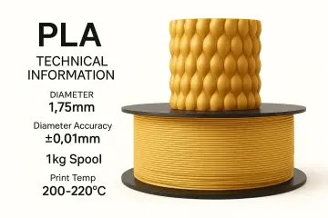 Filetto Altın-Gold PLA Plus Filament 1.75 mm 1kg