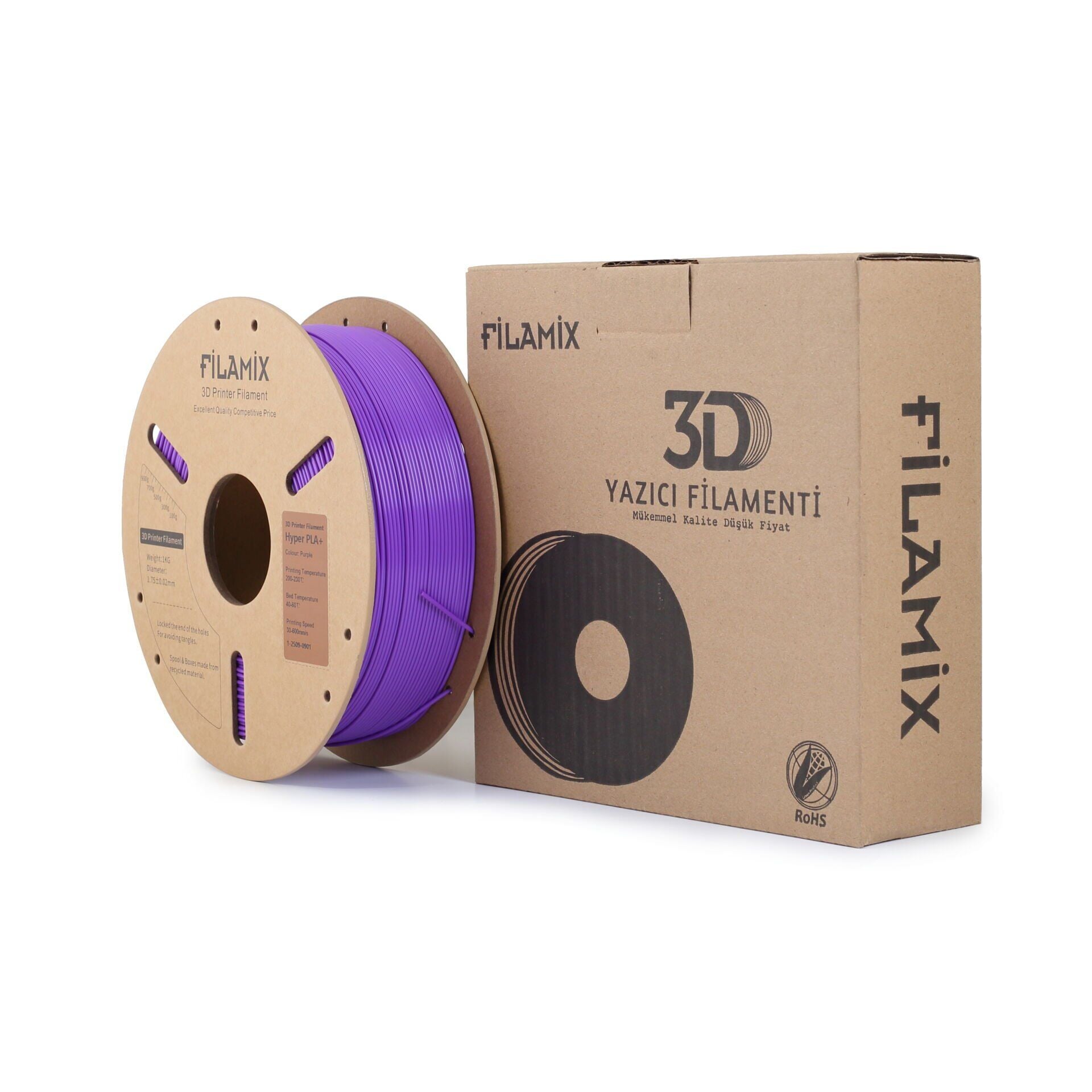 Filamix Mor PLA Filament 1.75 mm 1000 Gr