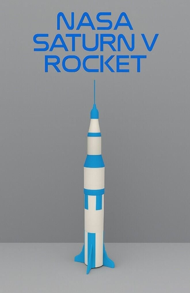 Saturn V Model Kit Card - Eğitici Deney Seti
