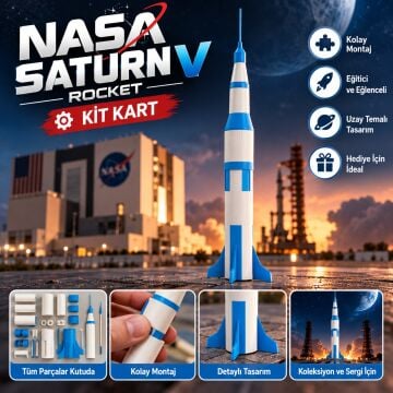 Saturn V Model Kit Card - Eğitici Deney Seti