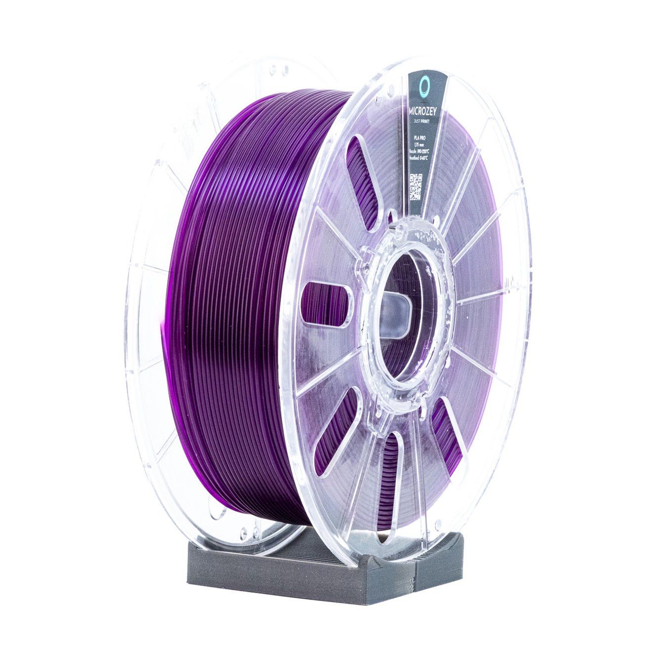 Microzey Şeffaf Mor PLA Pro Speed 1 kg 1.75mm