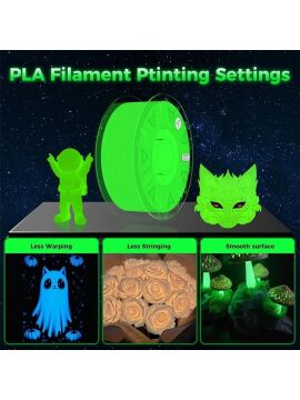 Creality Hyper PLA Luminous Mavi Filament 1.75mm. 1Kg