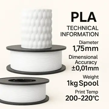 Filetto Beyaz PLA Plus Filament 1.75 mm 1kg