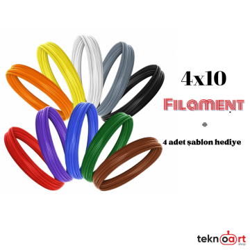 Filament (4x10) + Şablon (3D Kalemsiz)