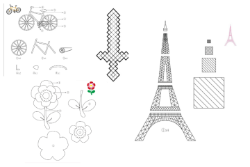 Filament (4x10) + Şablon (3D Kalemsiz)