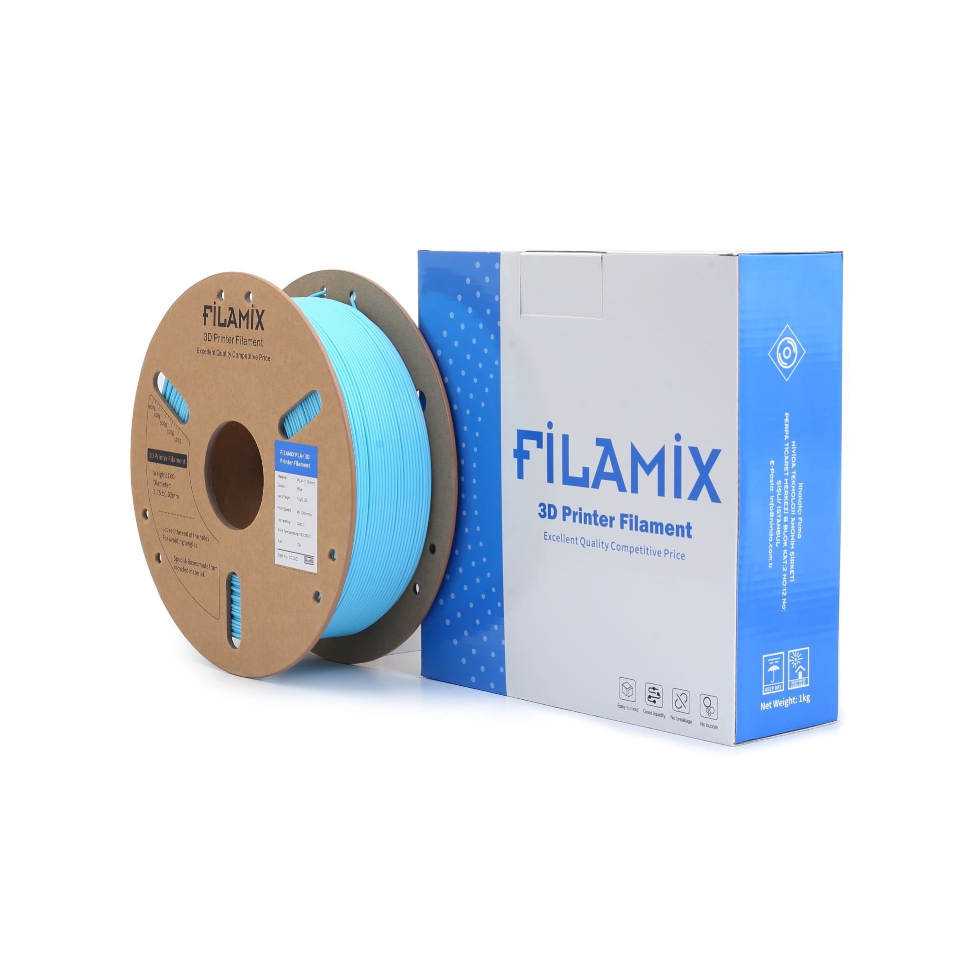Filamix Mavi PLA Filament 1.75 mm 1000 Gr.