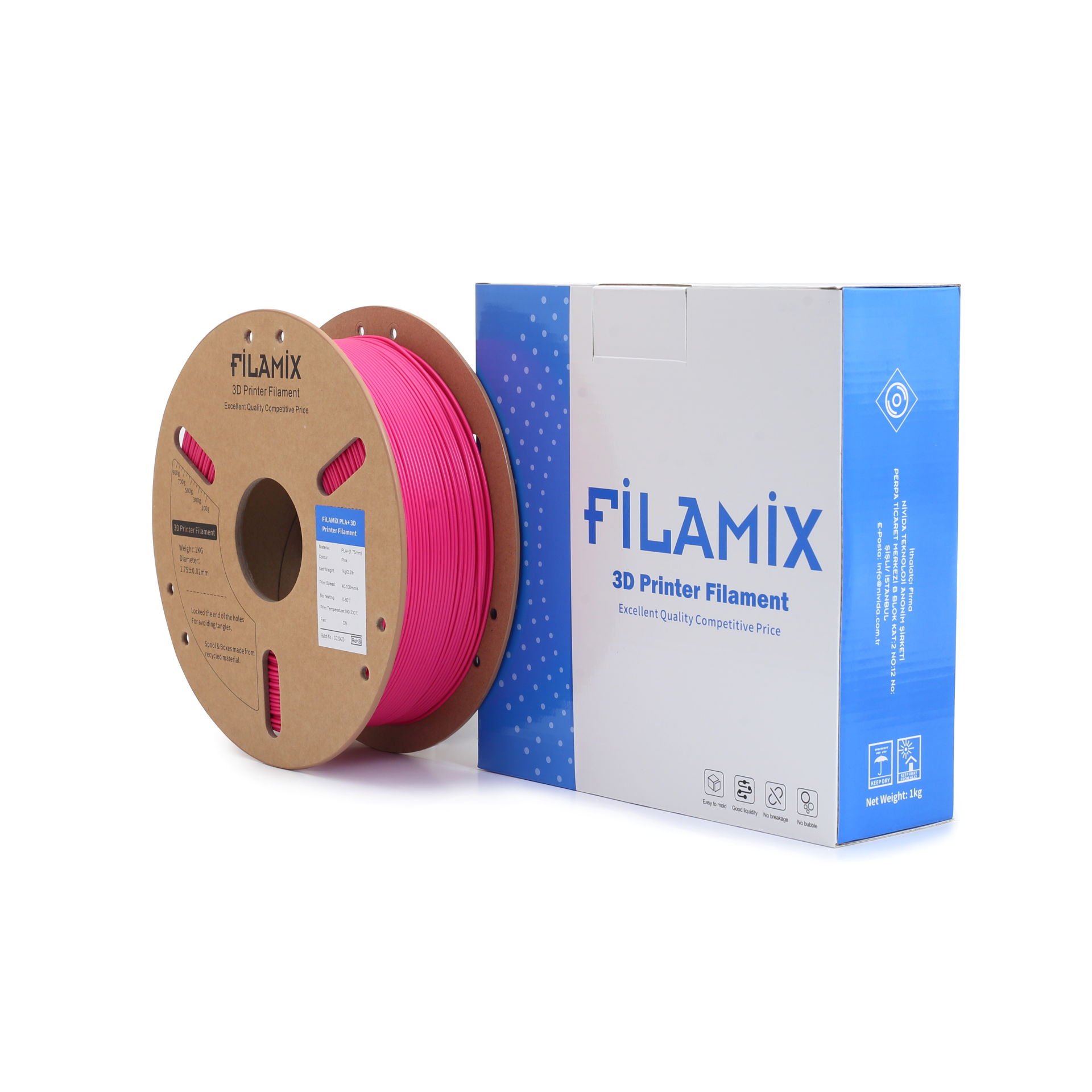 Filamix Pembe PLA Filament 1.75 mm 1000 Gr.