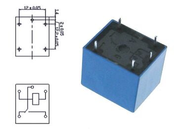 Röle 12VDC 250v 10A 5 Pin SRD SL C RELAY Mavi SONGLE