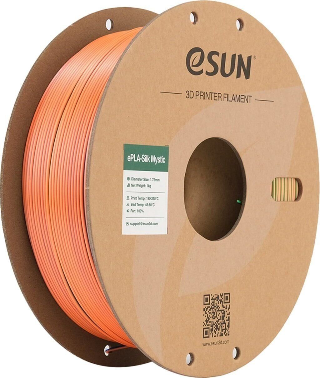 Esun Mavi-Turuncu-Yeşil Silk Mystic Pla Filament 1.75mm. 1Kg