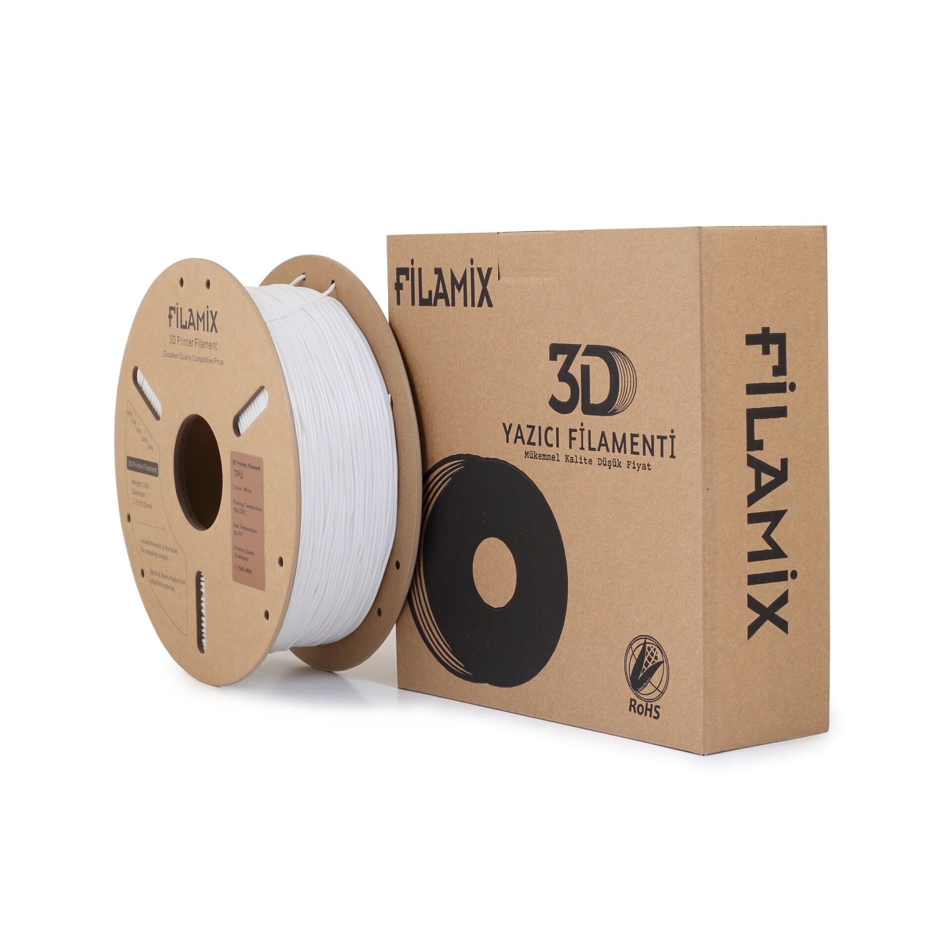 Filamix Beyaz Tpu-95A Filament 1.75 mm 1000 Gr.