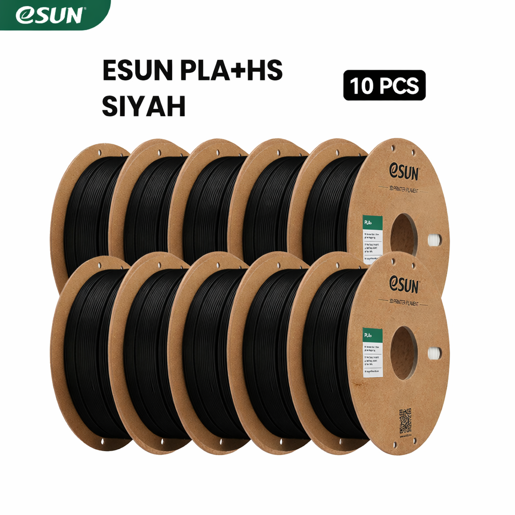 Esun Siyah PLA+HS Filament 1.75mm 10 KG