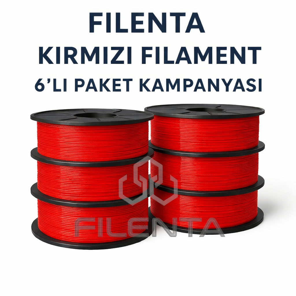 Filenta Kırmızı Pla Premium Filmanet 6'lı Set
