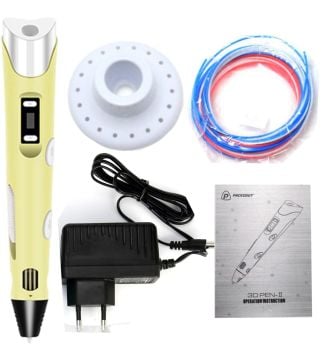 3D Yazıcı 3D Kalem Sarı RP-100B + Hediye Filament
