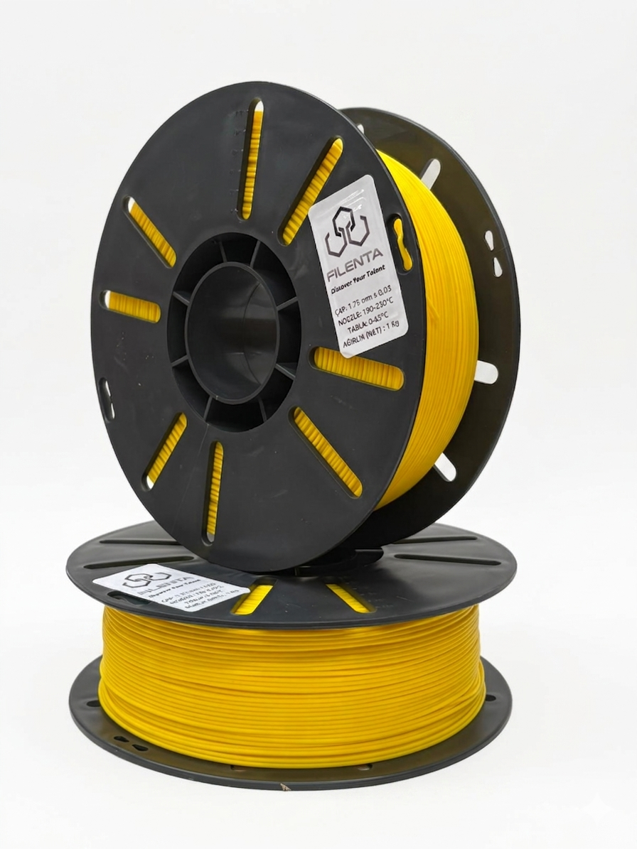Filenta Pastel Sarı Pla Premium Filament 1.75mm. 1kg.