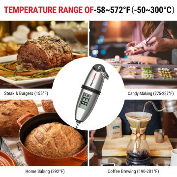 ThermoPro TP02S Işıklı Daldırma/Saplama Gıda Pişirme Termometresi