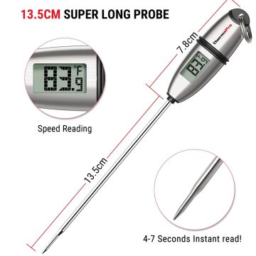 ThermoPro TP02S Işıklı Daldırma/Saplama Gıda Pişirme Termometresi