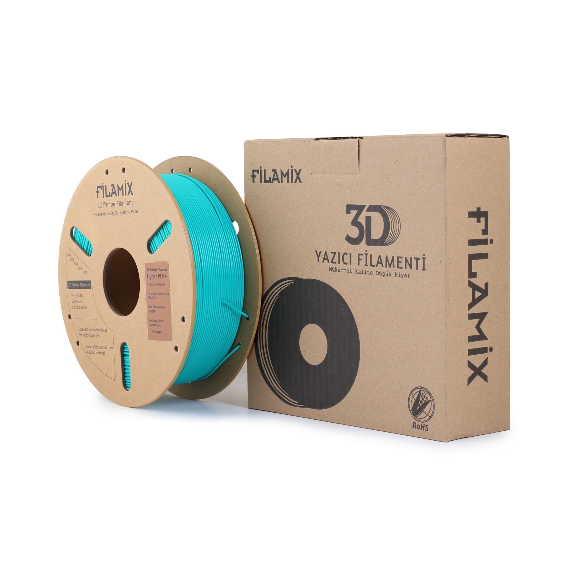 Filamix Su Yeşili Hyper PLA Filament 1.75 mm 1000 Gr