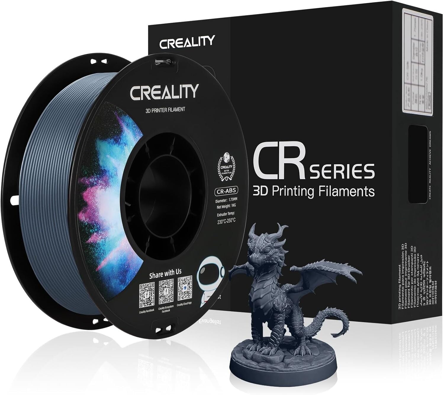 Creality CR-ABS Gri 1.75 mm 1 kg Filament