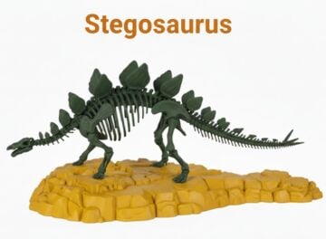 Stegosaurus İskeleti Kit Card - Eğitici Deney Seti
