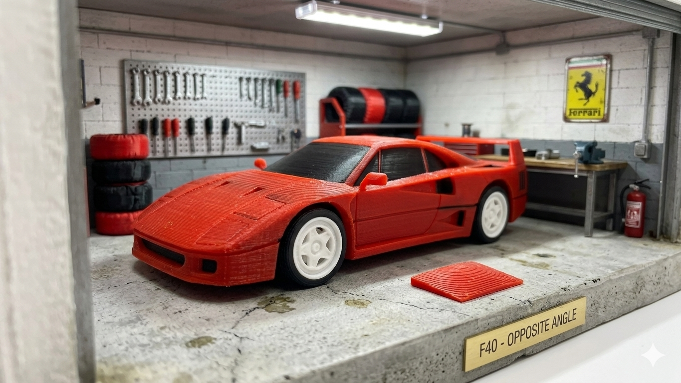 Efsane Ferrari F40 Supercar Kitcard 9x16x4 cm.